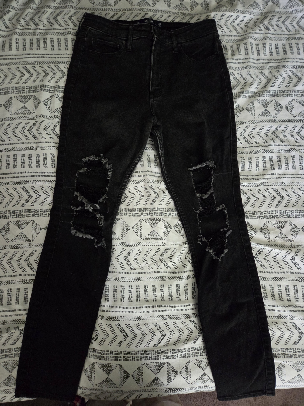 Hollister Black Distressed Jeans